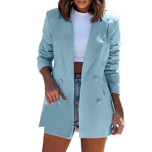 2025 Blazers Women Minimalist Solid Outwear Elegant Office Ladies Loose Work Suit High Street Autumn Women Blazers and Jackets