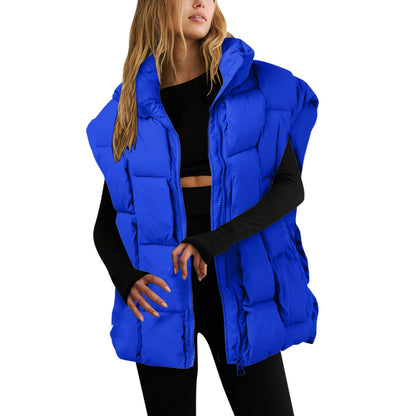 Winter Jackets Fashion Padded Vests Sleeveless Women's Vest Warm Coat Oversize Outwear Puffer 2023 Long Ladies Loose Vest Coat